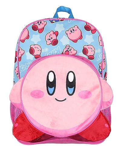 Bioworld Nintendo 3-D Kirby Travel Backpack 16" Sublimated Print Bag