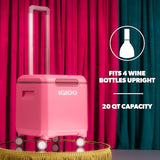 Igloo Tag Along 360 Spinner Cooler | 20 Quart Rolling Ice Chest | Thrift Pink
