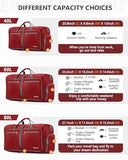 Gonex 100L Large Foldable Travel Duffle Bag with Shoes Compartment, Packable Lightweight Water Repellent Duffel Bag for Camping Gym Weekender Bag Red