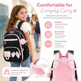 Bluboon Backpack for School Girls Cute Bookbag with Bowknot Lightweight Middle High School BackPack Bags with Laptop Compartments Easy Access Wide-Open Design Mochilas Para Mujer for Travel Daily Use