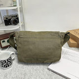 AFGWK Vintage Canvas Messenger Satchel Bag for Men School