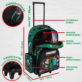 Get Trend Minecraft Boys Rolling Luggage with Wheels, 20.4” Travel Bag