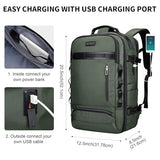WITZMAN Travel Backpack for Men Fits 16 inch Luggage Bag USB Charging Port