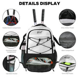 WOLT Tennis Bag - Large Tennis Racket Backpack for Men & Women - Ventilated Shoe Compartment - Holds 2 Rackets
