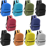 Moda West 17" School Backpacks for Kids - Backpacks in Bulk for Elementary, Middle, and High School Students, 10 Pack