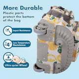 Tilami Rolling Backpack for Kids 19 inch with Lunch Bag Wheeled Laptop Backpack,Lemon