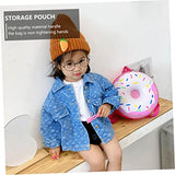 OATIPHO 1pc Boys and Girls Portable Doughnut-shaped Backpack for Girls Lightweight Creative Storage Bag for Preschool and Kindergarten Rainbow Design Safe for Daycare and Travel