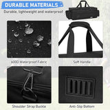 Disc Golf Storage Bag 25 X 10.2 X 10.2 Inch Large Capacity Can Hold 36+ Discs with 3 Dividers and Multi Side Pockets, Black