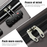 Coolife Luggage Suitcase Carry-on Spinner TSA Lock USB Port Expandable (only 28’’) Lightweight Hardside Luggage (Gray, M(24in))