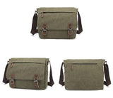 Sechunk Canvas Vintage Messenger Bag Shoulder bag Leather Cross body bag Large Travel Crossbody bags for men women 15inch Laptop