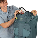 Osprey Farpoint Fairview 36L Wheeled Travel Pack - Carry On Luggage with Wheels - Rolling Backpack Travel Bag, Cascade/Torrent Blue