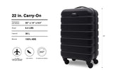 Wrangler 20" Hardside Spinner Carry-On Luggage, Black