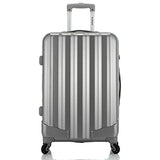 Rockland Barcelona Hardside 9-Piece Travel Gear Luggage Set, Silver, 3-Piece Set (22/24/28) (CF186-SILVER)