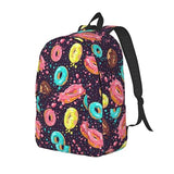 GVGOAGL Donut Bright Food School Backpack for Girls Boys Women Lightweight Canvas Bookbag Casual Laptop Daypack for Travel Outdoor Camping, 17 Inch