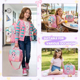 Meetbelify Cute Cat School Backpacks for Girls Backpack with Lunch Bag for Elmentary Students Kids Travel Bookbag for Girls Age 6-12