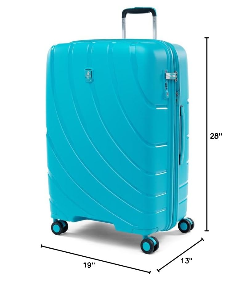 Atlantic Luggage Convertible Medium to Large, Checked Expandable Hardside Spinner