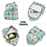 Doughnuts Backpack Purse For Women Lightweight Travel Shoulder Bag Daily Mini Backpack