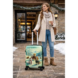 World Traveler Chariot Snow Paws Pet Lover 20-Inch Carry-On Hardside Expandable Spinner Luggage with TSA Lock