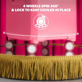 Igloo Tag Along 360 Spinner Cooler | 20 Quart Rolling Ice Chest | Thrift Pink
