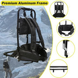 EAGWON Foldable Aluminum Hunting Pack Frame, Lightweight External Frame Hiking Backpacks, Alice Pack, Hunting Backpack Frame for Travel, Outdoor, Black