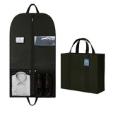 Heavy Duty Large Travel Garment Bag for Hanging Clothes, Zippered Clothing Storage with Multiple Pockets, Breathable Fabric for Dresses and Suits, Moving and Closet Organizer, Black