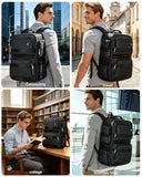 RoyalAnt Work Backpack for Men, 16 Inch Professional Tech Laptop Backpack with Dual USB Charging Ports, TSA Friendly Water-Resistant Carry On Backpack for Commute, College & Business Trips, Black