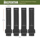 Maxpedition 3-Inch TacTile - Pack Of 4 (Black)