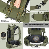 MOXULE Hunting Backpack Frame - Lightweight Aluminum Pack Frame for Backpacking, Hiking, Meat-Hauling, Large Load Hunting Green