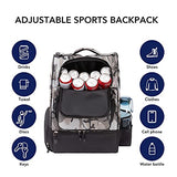 KGMCARE Disc Golf Backpack Camouflage with 20+ Disc Capacity Carry Golf Bag Two Side Storage Pockets Disc Golf Backpack Bag Discs Not Included (Snow Camo)