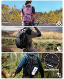 NOOLA Hydration Hiking Backpack with 3L Water Bladder - 22L Water Backpack for Cycling, Running, Biking - Lightweight Hiking Pack Bag with Rain Cover, Phone Holder and Trekking Pole Holders, Black