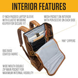 Carhartt 21L Top-Load Backpack, Durable Water Resistant Coated Canvas Base W/ 17" Laptop Sleeve, Bluestone