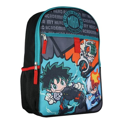 Bioworld My Hero Academia Backpack Deku Shoto Bakugo Kawaii Chibi 5 Piece Set School Bag