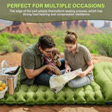 FUN PAC Camping Sleeping Pad, Ultralight Camping Mat with Pillow, Built-in Foot Pump Inflatable Sleeping Pads Compact for Camping Backpacking Hiking Traveling Tent,Single,Green