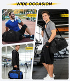 Vorspack 18 Inches Structured Gym Bag with Shoe Compartment, Black