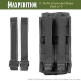 Maxpedition 5-Inch TacTie - Pack Of 4 (Black)