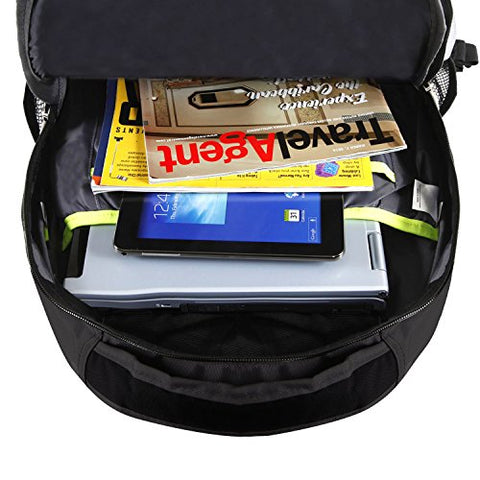 Fila Vertex Tablet and Laptop Backpack, Black/Neon