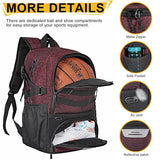 Goloni Basketball Backpack,Large Basketball Bag with Ball Compartment & Shoe Compartment,Sports Bag Fit Volleyball, soccer