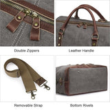 S-ZONE Duffle Bag for Travel Canvas Duffel Bag Carry on Weekender Bag for Men
