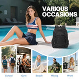 Sisipoet Mesh Backpack, Heavy Duty Mesh Bookbag for Girls Boys Kids, See Through Clear Backpacks, Net Backpack Transparent Breathable for School Beach Swim Travel Outdoor, Black