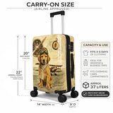 World Traveler Chariot Aviator Pup Dog Lover 20-Inch Carry-On Hardside Expandable Spinner Luggage with TSA Lock