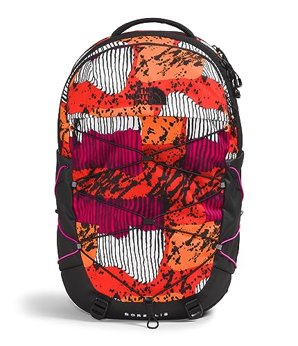 The North Face Women's Borealis Commuter Laptop Backpack, Fiery Red Abstract Yosemite Print/TNF Black/Mr. Pink, One Size