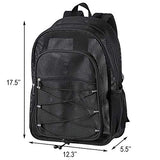 Heavy Duty Mesh Backpack, See Through College Backpack, Reflective Design
