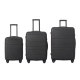 Gecheer ABS Hardshell Luggage Set 3-Piece Spinner Suitcases with TSA Lock – 20 Inch, 24 Inch, 28 Inch Carry-On and Checked Luggage in Black