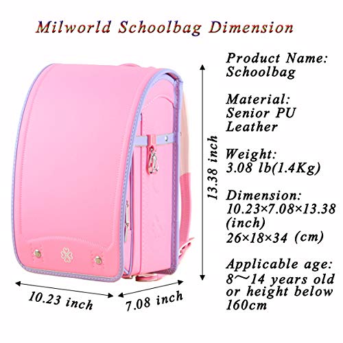 ransel randoseru backpack japanese automatic school bags Senior waterproof PU leather