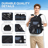 QIXIHU Mesh Backpack for School, Heavy Duty Large Capacity Bookbag, Breathable See Through Clear Beach Bag with Detachable Coin Purse for Kids, Girls, Boys, Net Backpack for Sport Gym Travel Pool