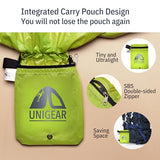 Unigear Backpack Rain Cover Waterproof Rating 5000mm Ultraportable and Durable with 2 Anti-Slip Buckle Strap, Integrated Carry Pouch Design (Green, X-Large)