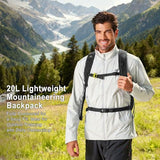 N NEVO RHINO 20L Hiking Internal Frame Backpack for Men Women, Small Travel Backpack Waterproof Backpack with Rain Cover
