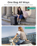 BAGSMART College Laptop Backpack, Travel Backpack for Women, Quilted Casual Daypack, Water-Resistant Bookbag for 15.6 Inch Laptop, Sky Blue