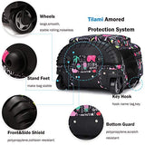 Tilami Rolling Backpack 18 inch Wheeled Backpack School College Student Travel Trip Boys and Girls
