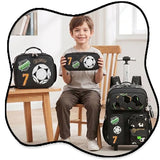 MYHSBYO Rolling Backpacks for Boys School Backpacks with Wheels for Elementary Preschool Students Kids Travel Luggage Suitase for Boys Blake Football